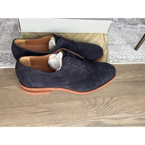 New Johnston & Murphy Collection Ashford Suede Leather Oxford Shoes men Sz 8.5